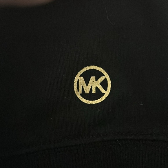 Michael Kors black sweatshirt top size large gold stud logo - Picture 6 of 6